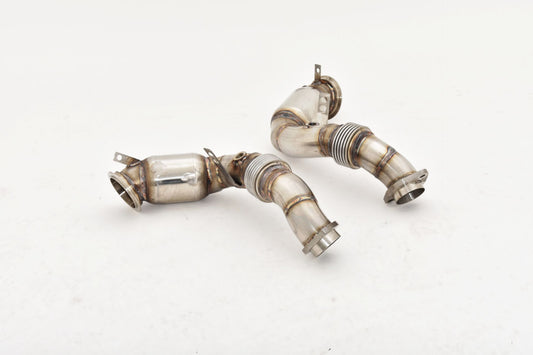 Friedrich Motorsport 70mm Downpipe-Satz mit 200 Zellen Sport-Kat. BMW X6 M