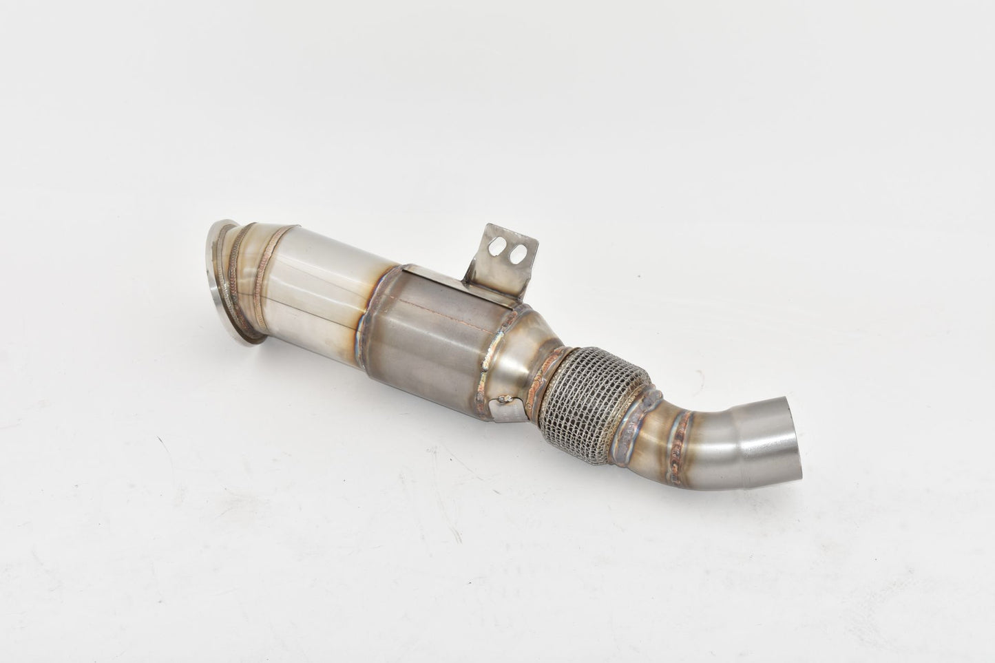 Friedrich Motorsport 114>>>76mm Downpipe mit 200 Zellen HJS Sport-Kat. Edelstahl