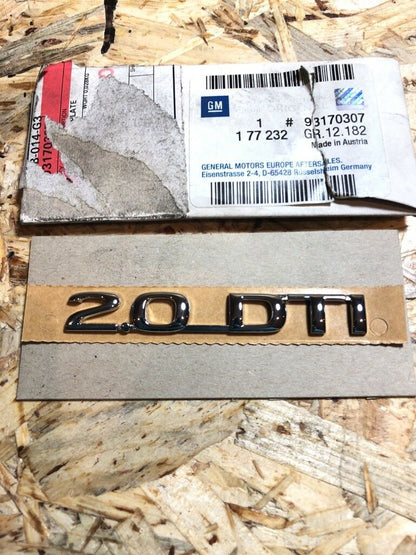 Original GM Opel 2.0 DTI Emblem klebend *NEU* 93170307