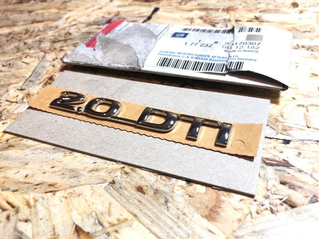 Original GM Opel 2.0 DTI Emblem klebend *NEU* 93170307