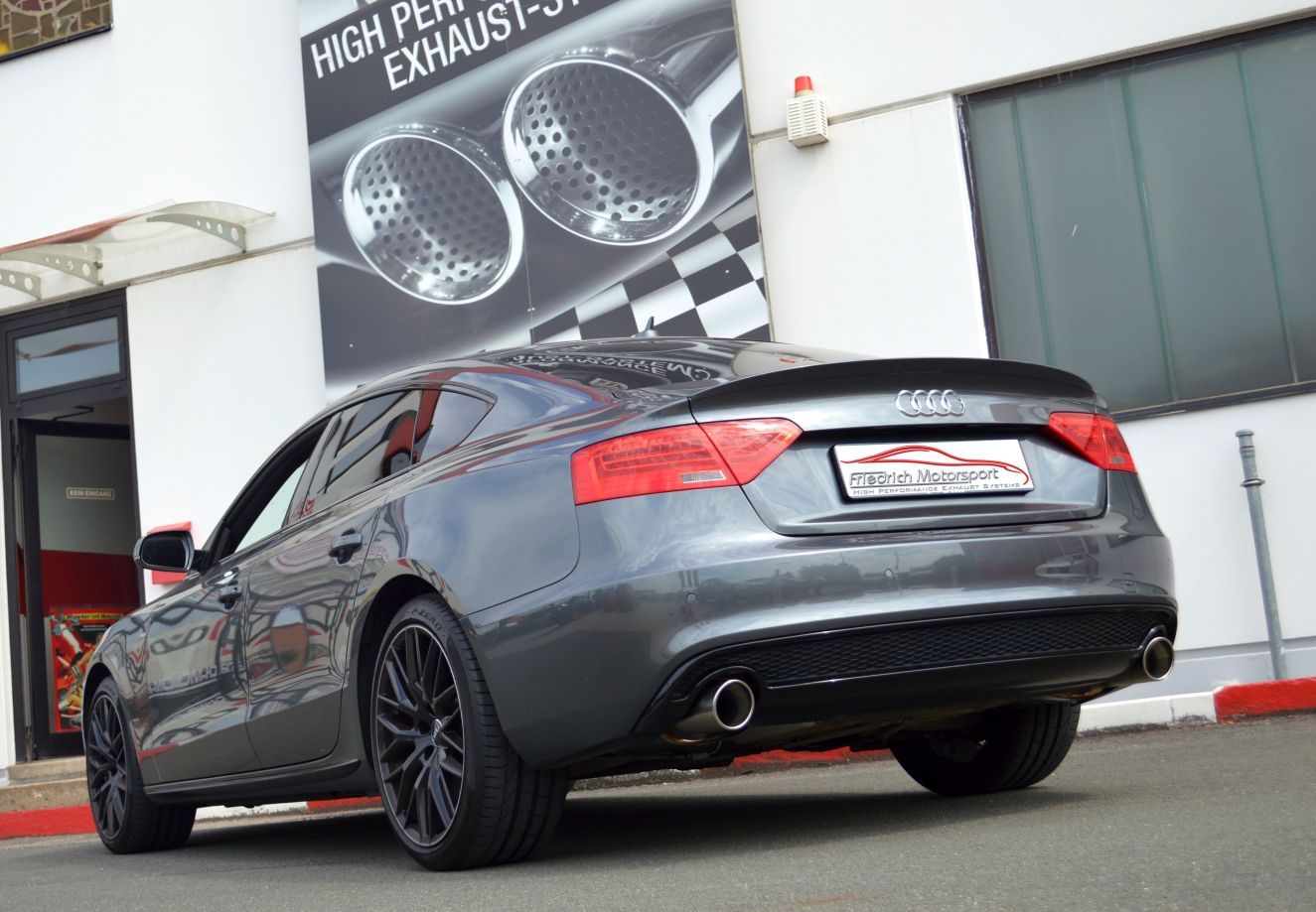 Friedrich Motorsport 76mm Duplex-Anlage Audi A5 B8 Sportback Frontantrieb und Quattro