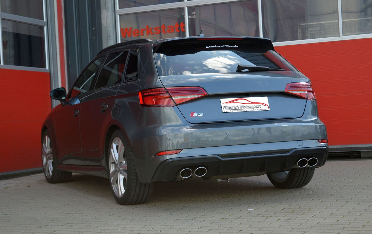 Friedrich Motorsport 76mm Duplex-Anlage mit originaler Klappensteuerung Audi S3 8V Sportback Quattro