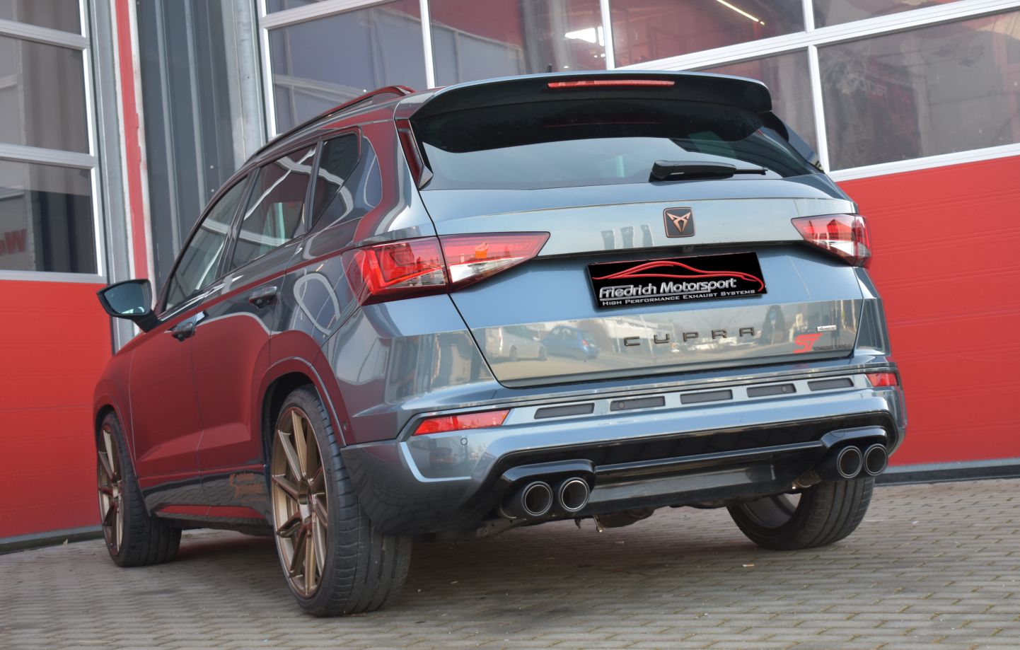 Friedrich Motorsport 76mm Duplex-Anlage mit originaler Klappensteuerung Seat Cupra Ateca