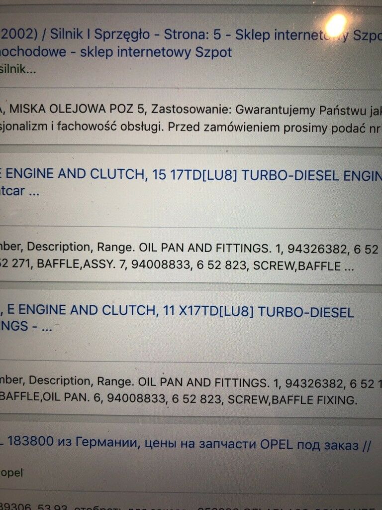 Opel Astra F Vectra B Ölfangblech neu original GM
