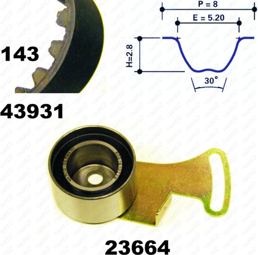 MAPCO Zahnriemensatz 23938