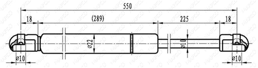 MAPCO Gasfeder, Koffer-/Laderaum 91607