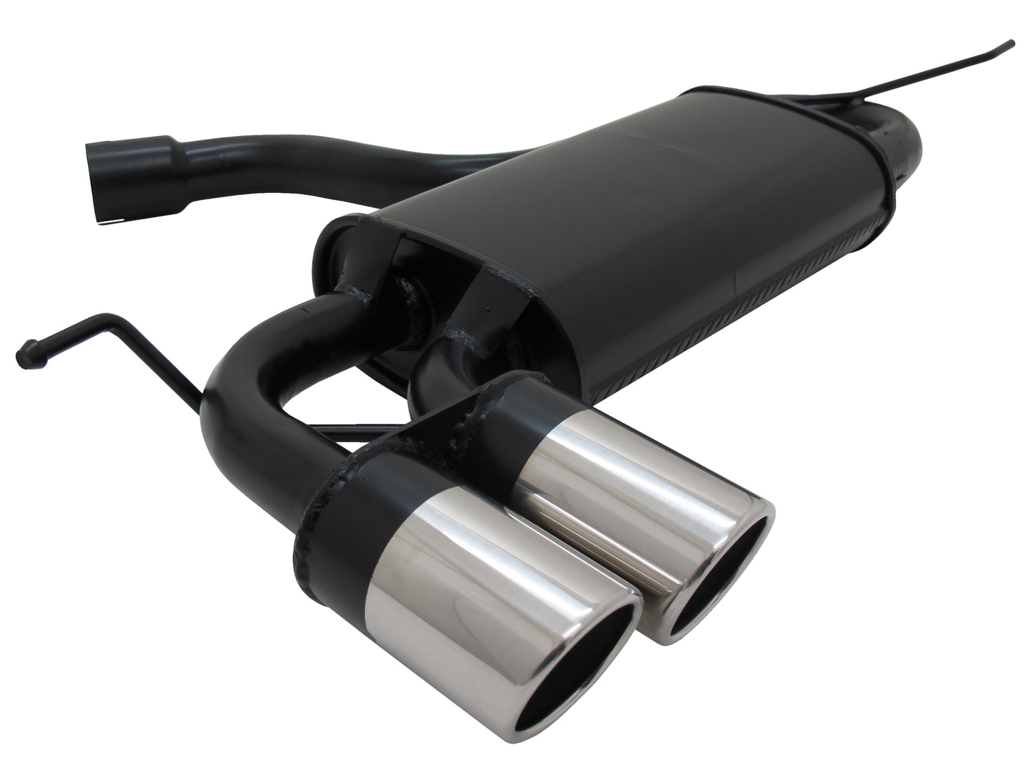 Novus Sportauspuff 2.0TSI für Audi A3 8P / VW Golf 5 GTi / VW Scirocco 2x76mm SR-Design Edelstahl-Endrohr