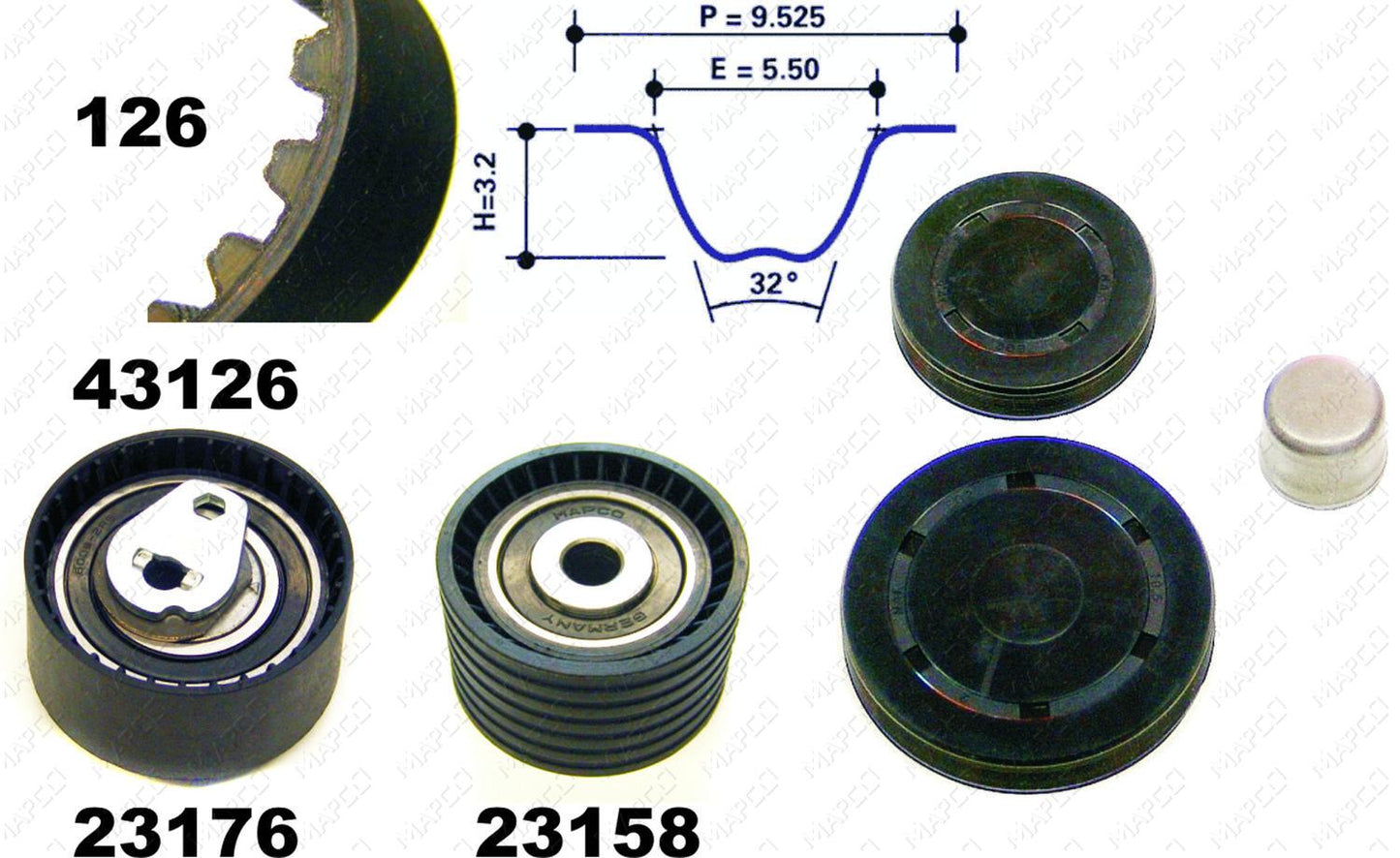 MAPCO Zahnriemensatz 23126
