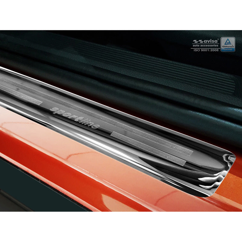 Schwarz Edelstahl Einstiegsleisten passend für Volkswagen T-Roc 2017-2022 & Facelift 2022 - 'Sportline' - 4-teilig