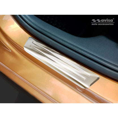Silber Edelstahl Einstiegsleisten passend für Volkswagen Up! 2012-/Arteon 2017 incl. Shooting Brake 2020-/Tiguan 2015- incl. All Space 2017-/Golf Sportsvan 2014- - 'Special Edition' - 4-teilig