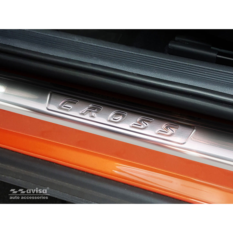 Edelstahl Einstiegsleisten passend für Volkswagen T-Cross 2019- 'Cross' 4-Teilig