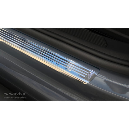 Spiegelsilber Edelstahl Einstiegsleisten passend für Volkswagen Golf VIII HB/Variant 2020- 'Lines' - 4-teilig