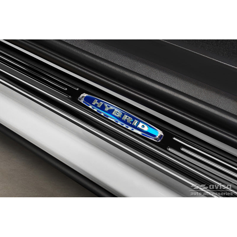 Schwarz Edelstahl Einstiegsleisten passend für Volkswagen Touareg III 2018- 'Hybrid' - 4-teilig