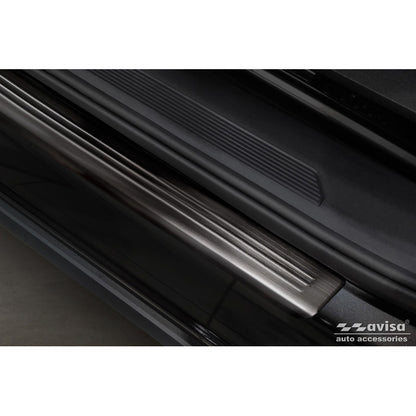 Schwarz Edelstahl Einstiegsleisten passend für Volkswagen ID.4 2020- 'Lines' - 4-teilig