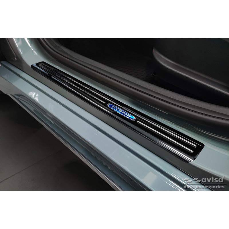 Schwarz Edelstahl Einstiegsleisten passend für Hyundai Kona 2017-2020 & FL 2020-2023 'Hybrid' - 4-teilig