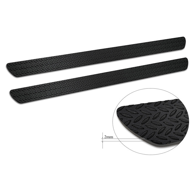 Universelle 'Riffled Plate' Einstiegsleisten Aluminum/\Matt-Schwarz - 2-Teilig - 54 x 4 cm