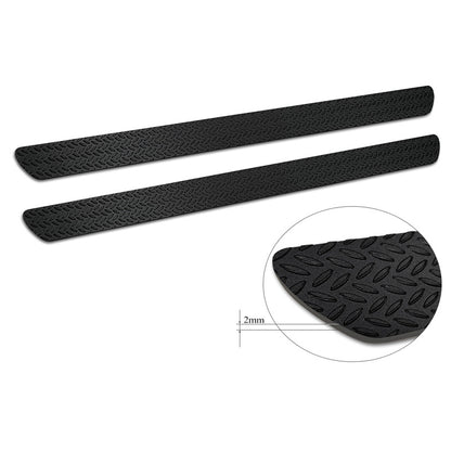 Universelle 'Riffled Plate' Einstiegsleisten Aluminum/\Matt-Schwarz - 2-Teilig - 54 x 4 cm