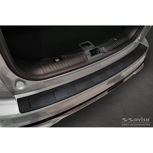 Matt-Schwarz Edelstahl Heckstoßstangenschutz passend für Ford Kuga III ST-Line/Vignale/Hybrid ST-Line 2019- 'Ribs'
