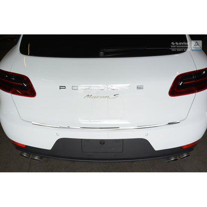 Edelstahl Heckstoßstangenschutz 'Deluxe' passend für Porsche Macan 2014- Chrom/Schwarz Karbon