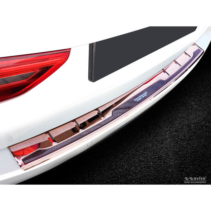 Edelstahl Heckstoßstangenschutz 'Deluxe' passend für BMW 5er G31 Touring 2017-2020 exkl. M-Sport 'Performance' 'Brushed' Kupfer/Kupfer Karbon