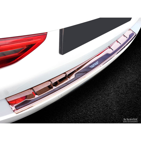 Edelstahl Heckstoßstangenschutz 'Deluxe' passend für BMW 5er G31 Touring 2017-2020 exkl. M-Sport 'Performance' 'Brushed' Kupfer/Kupfer Karbon