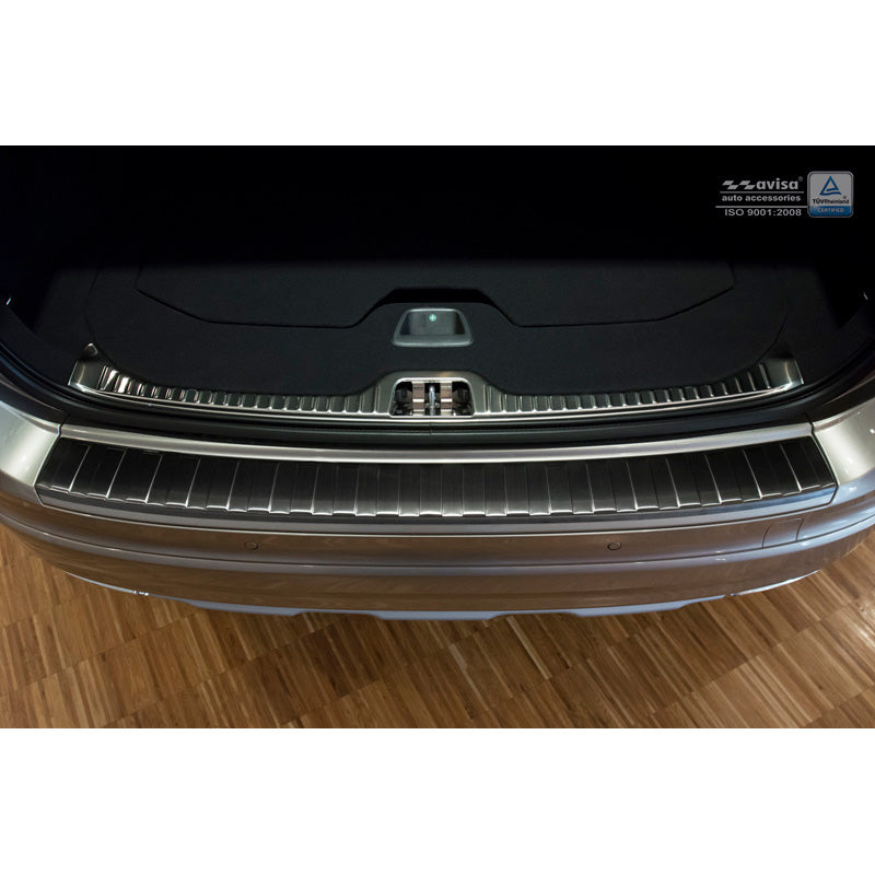 Schwarz Edelstahl Heckstoßstangenschutz passend für Volvo XC60 2013-2016 'Ribs'