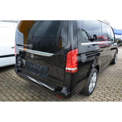 Schwarz Edelstahl Heckstoßstangenschutz passend für Mercedes Vito / V-Klasse 2014-2019 & Facelift 2019- 'Ribs'