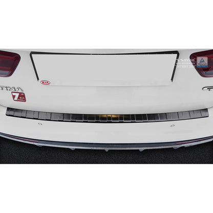 Schwarz Edelstahl Heckstoßstangenschutz passend für Kia Optima Limousine 2015- Ribs'