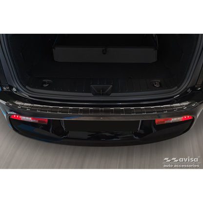 Schwarz Edelstahl Heckstoßstangenschutz passend für BMW i3 (i01) Facelift 2017- 'Ribs'