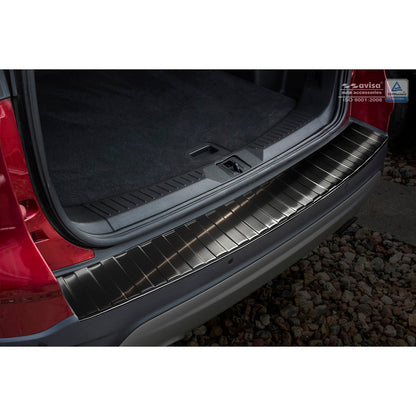 Schwarz Edelstahl Heckstoßstangenschutz passend für Ford Kuga II 2013-2019 'Ribs'