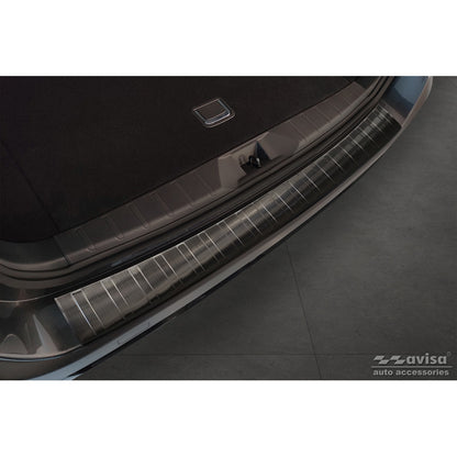 Schwarz Edelstahl Heckstoßstangenschutz passend für Subaru Outback (BT) 2020- 'Ribs'