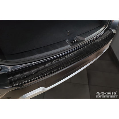 Schwarz Edelstahl Heckstoßstangenschutz passend für Subaru Forester (SK) 2018- 'Ribs'