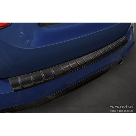 Schwarz Edelstahl Heckstoßstangenschutz passend für BMW 2 Active Tourer F45 2013-2021 mit M-Paket 'Ribs'