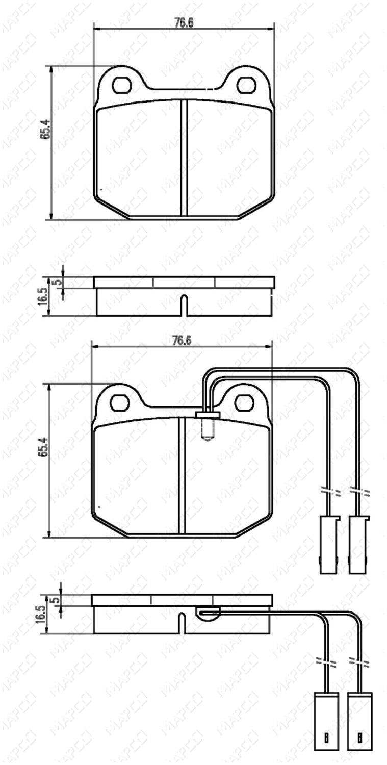 MAPCO Bremsbelagsatz, Scheibenbremse Vorderachse  6268