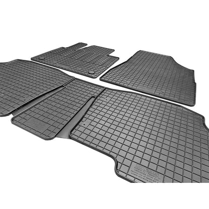 Satz Gummimatten passend für Mercedes Citan Tourer / T-Klasse MPV (W420) & Renault Kangoo III MPV & Nissan Townstar MPV 2021- (5-teilig + Montagesystem)