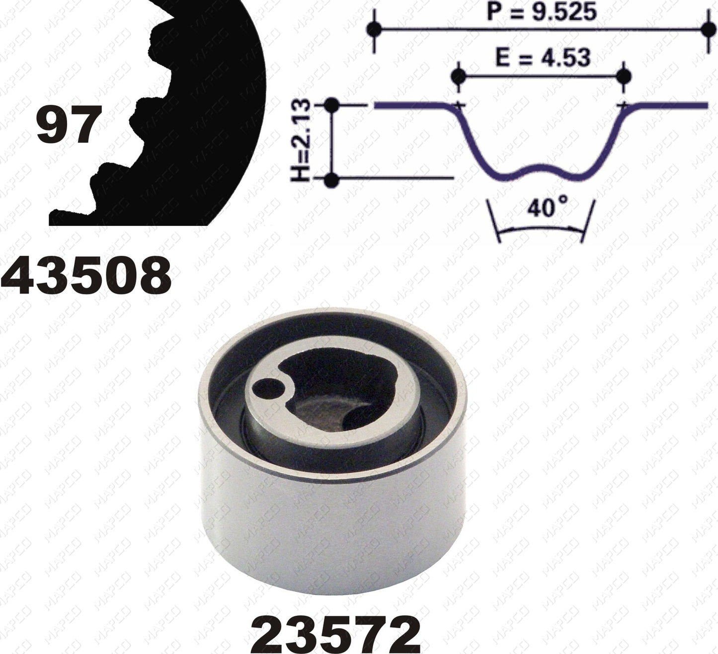 MAPCO Zahnriemensatz 23508