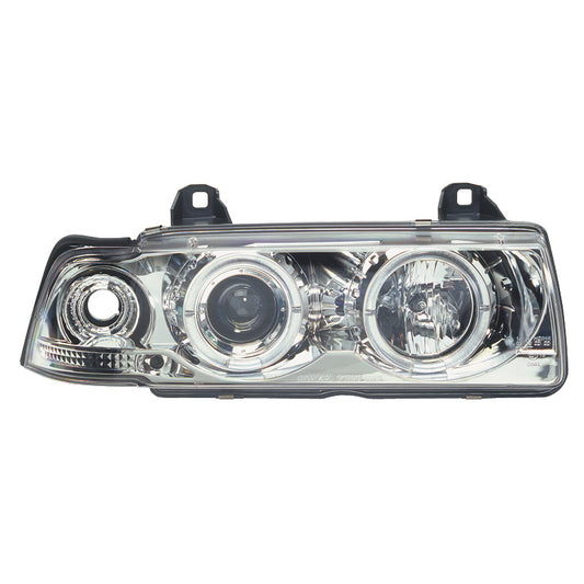 Satz Frontscheinwerfer passend für BMW 3er E36 Limousine/Touring - Chrom - inkl. Blinker & Standlichtringen