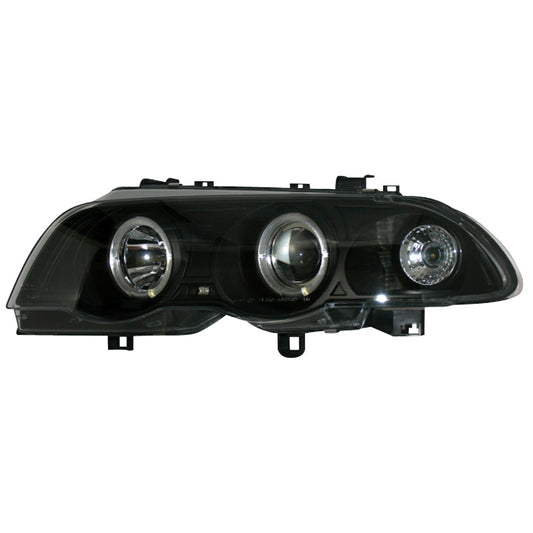 Satz Frontscheinwerfer passend für BMW 3er E46 Limousine/Touring 1998-2001 - Schwarz - inkl. Blinker & Standlichtringen