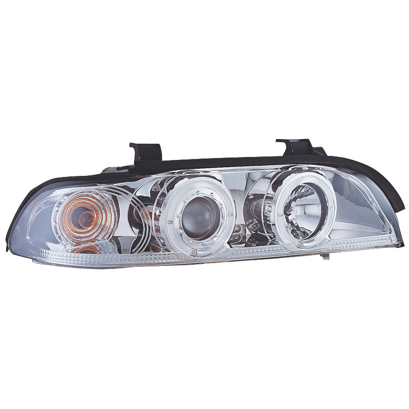 Satz Frontscheinwerfer passend für BMW 5er E39 1996-2003 - Chrom - inkl. Standlichtringen