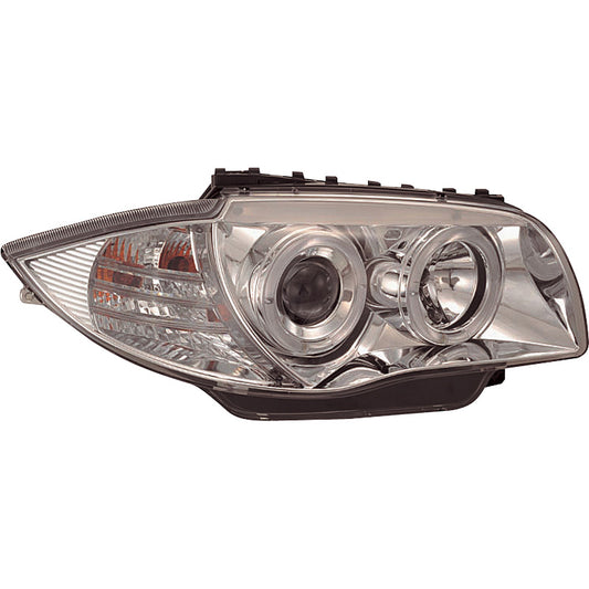 Satz Frontscheinwerfer passend für BMW 1er E81/E87 2004-2011 - Chrom - inkl. Standlichtringen