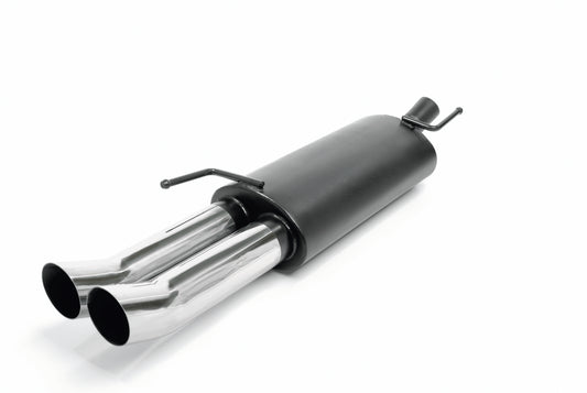 Novus Edelstahl Sportauspuff für VW Golf 3 / VW Golf 4 Cabrio 2x76mm DTM