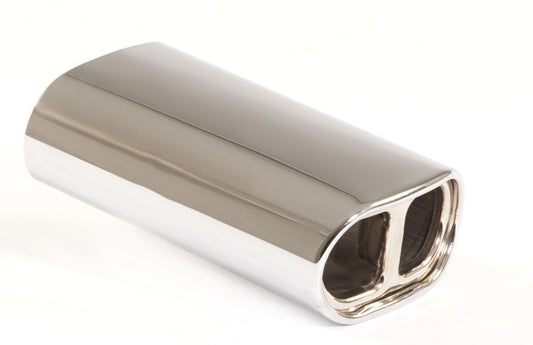 Friedrich Motorsport Endrohr 145x80mm oval gebördelt abgerundet mit Mittelsteg