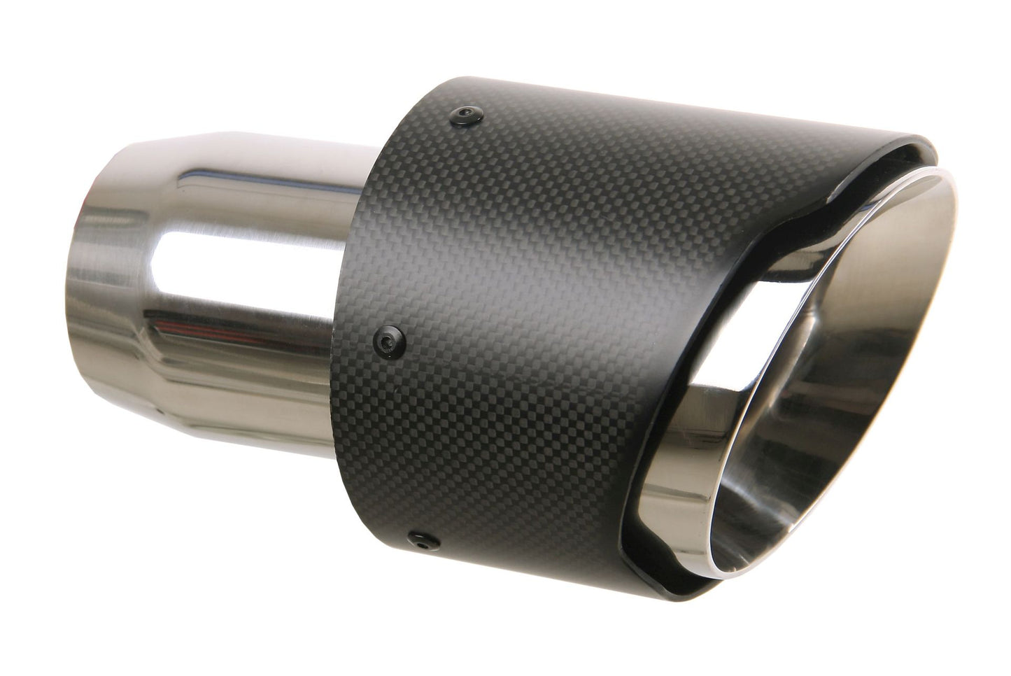 Friedrich Motorsport Endrohr 114mm rund Carbon breite Kante abgeschrägt schwarz (Aufpreis)