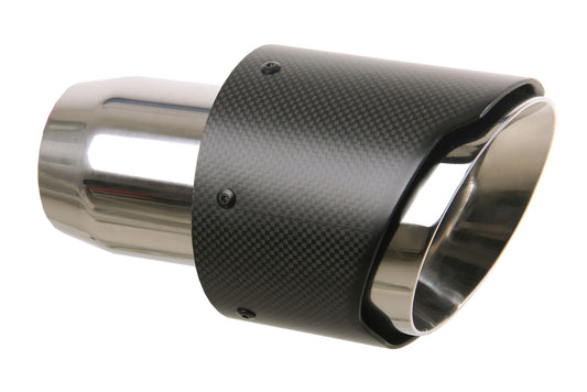 Friedrich Motorsport Endrohr 114mm rund Carbon breite Kante abgeschrägt schwarz (Aufpreis)