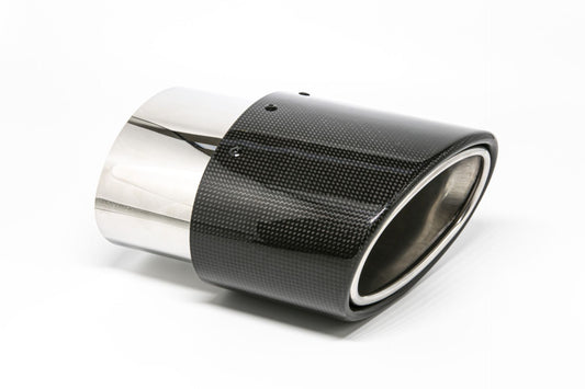 Friedrich Motorsport Endrohr 120x175mm oval Carbon seitlich abgeschrägt links, schwarz