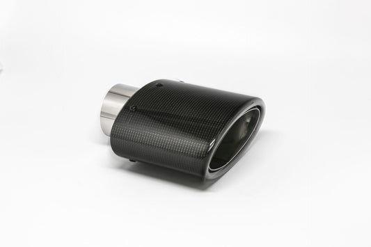 Friedrich Motorsport Endrohr 82x152mm oval Carbon abgeschrägt schwarz (Aufpreis)