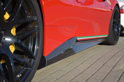 Friedrich Motorsport Seitenschweller (Satz) in Sichtcarbon Ferrari 488 GTB