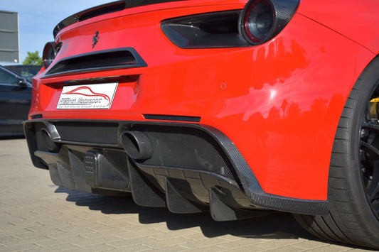 Friedrich Motorsport Diffusoraufsatz in Sichtcarbon Ferrari 488 GTB
