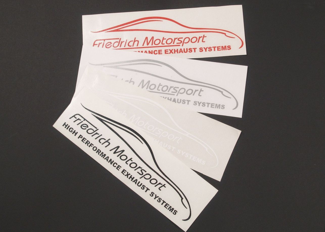 Friedrich Motorsport Aufkleber klein Friedrich Motorsport weiß