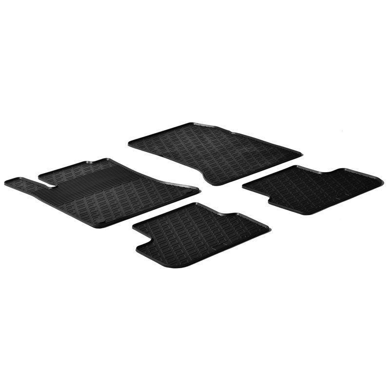 Satz Gummimatten passend für Mercedes B-Klasse W246 2011-2019/A-Klasse W176 2012-2018/CLA/GLA 2014-2020 (G Profil 4-teilig + Montage-clips)
